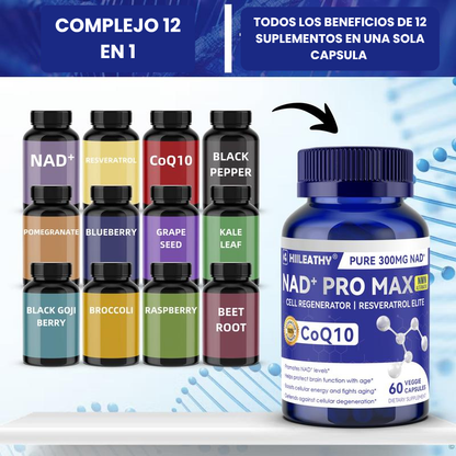 NAD+ 300mg Puros para tu Regeneración Celular | Hiileathy™