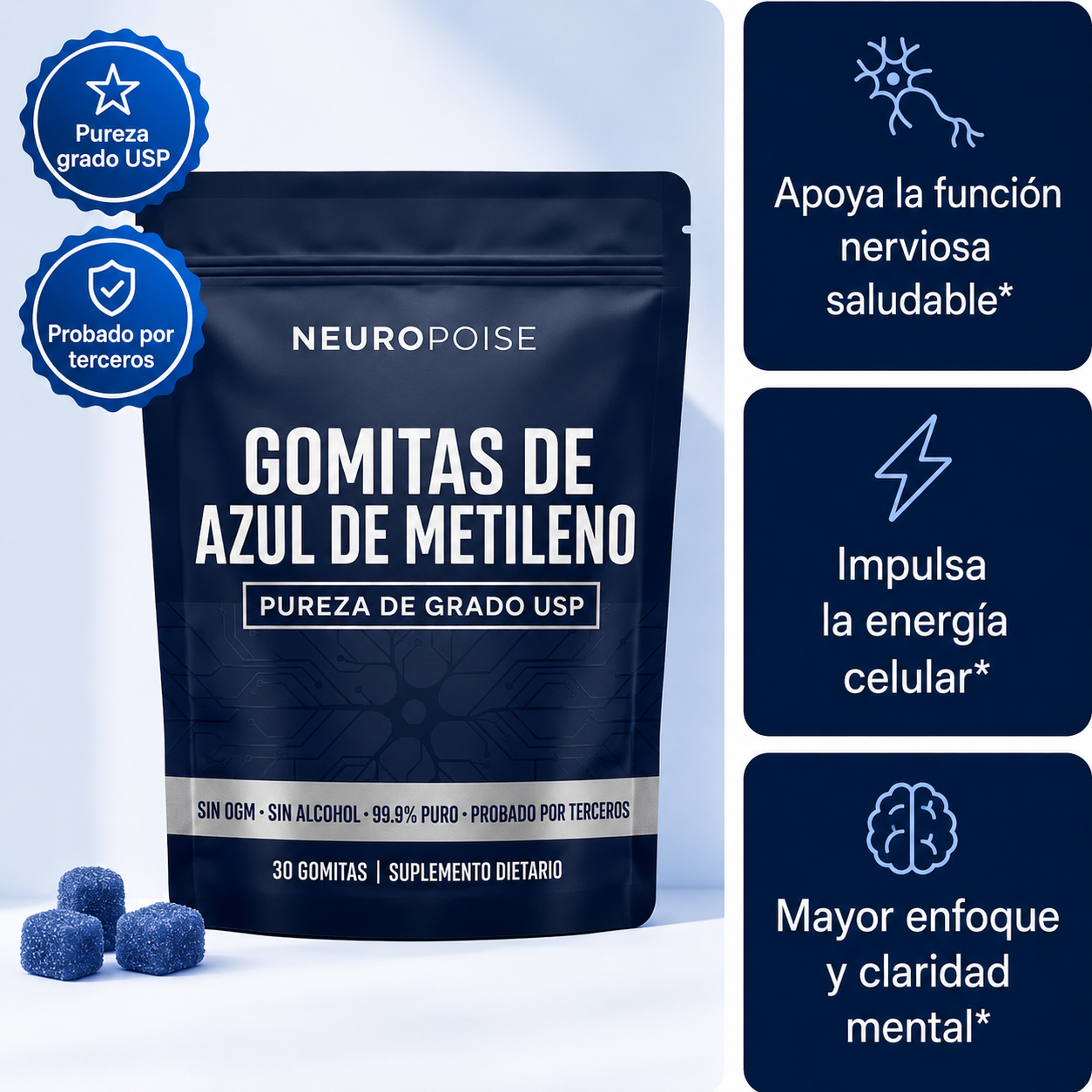 Gomitas de azul de metileno Neuropoise™